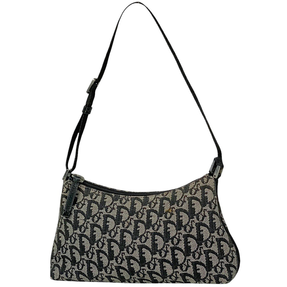Christian Dior Trotter shoulder bag handbag canvas black